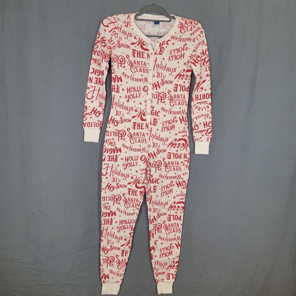Old Navy Christmas Union Suit Thermal Underwear Pajamas‎ Size XS